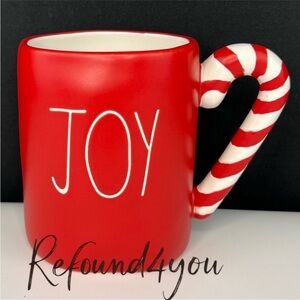 Rae Dunn - ‘Joy Candy Cane’ ceramic mug. NWT.